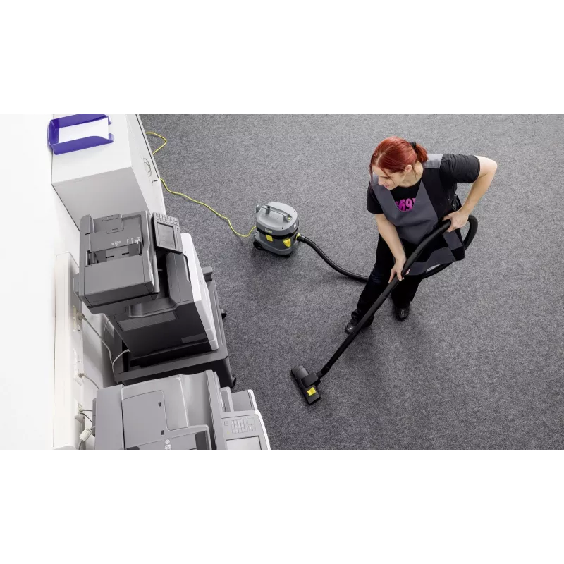 Būgninis dulkių siurblys Karcher AG T 11/1 Classic — sausas siurbimas, 11 L dulkių talpa, 850 W, 23,5 kPa, 2 m žarna, teleskopinis vamzdis