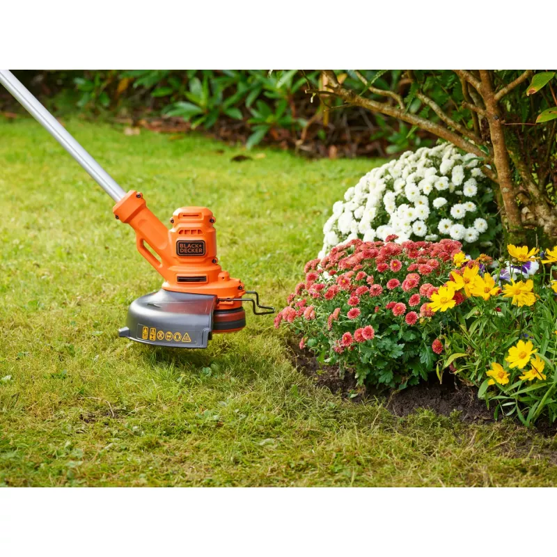 Black & Decker BESTA525-QS, žolės žoliapjovė, 25 cm, nailoninė valas, D formos rankena, 1,6 mm, 10 m