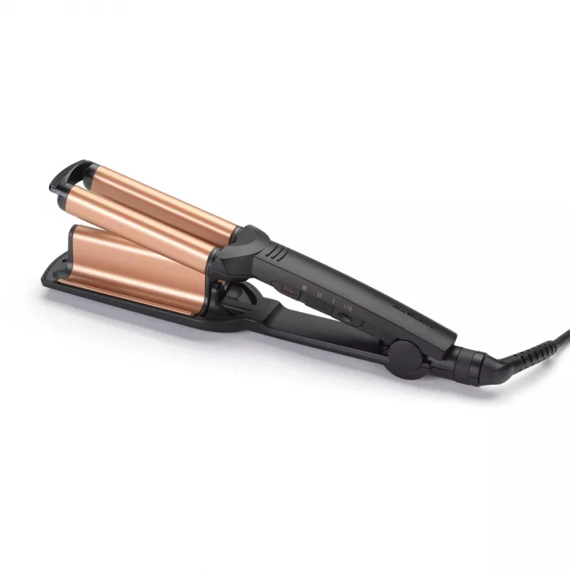 BaByliss Deep Waves garbanojimo žnyplės, šilta juoda, oranžinė, 2,5 m