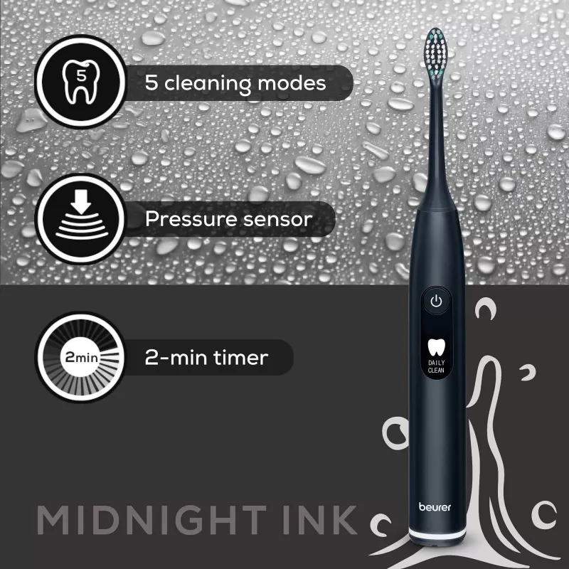 Elektrinis garsinis dantų šepetėlis Beurer Midnight Ink tamsiai mėlynas