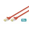 Tinklo kabelis Digitus CAT 6A S/FTP RJ-45 2m raudonas
