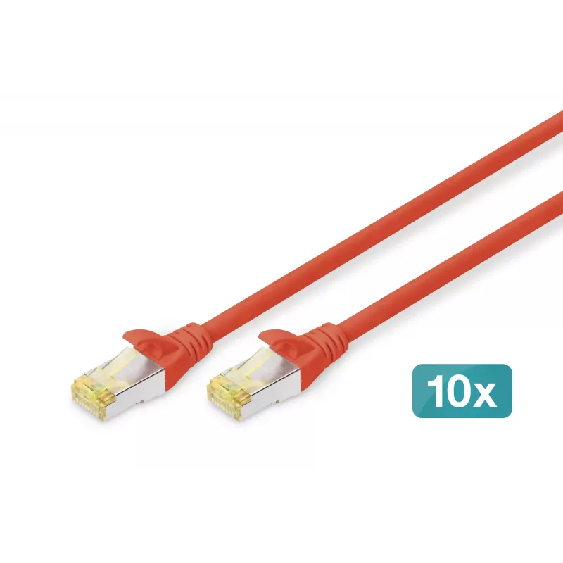 Tinklo kabelis Digitus CAT 6A S/FTP RJ-45 2m raudonas