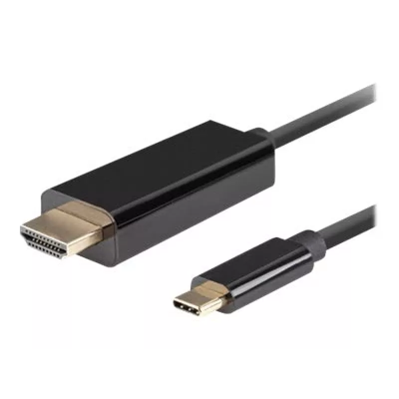 Lanberg USB-C į HDMI laidas, 0,5 m 4K/60Hz, juodas | Lanberg | USB-C į HDMI laidas | CA-CMHD-10CU-0005-BK | 0,5 m