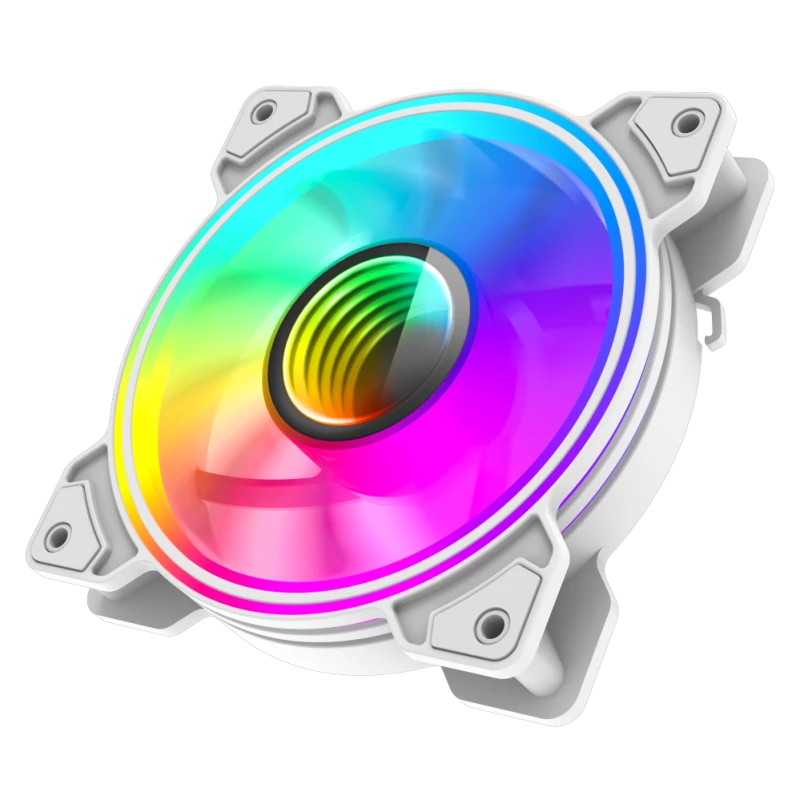 Gamemax | Korpuso ventiliatorius | DUAL RING INFINITY | Balta
