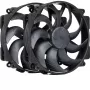 Noctua NF-A14x25r G2 PWM Sx2-PP chromax.Juoda 140 mm dvigubas ventiliatorius