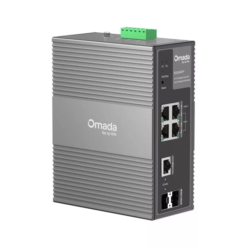 TP-Link IES206GPP tinklo komutatorius Valdomas Gigabit Ethernet (10/100/1000) Power over Ethernet (PoE) Juodas