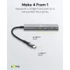 Goobay plonas 4 prievadų USB šakotuvas USB-C į 5 Gbit/s - - kištukas> 4x - lizdas (76564)