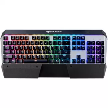 COUGAR CGR-WM4MB-ATR klaviatūra, žaidimams, USB, QWERTZ, vokiečių, juoda, sidabrinė