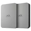 LaCie Mobile Drive Moon 4TB išorinis kietasis diskas nešiojamas sidabrinis USB-C 3.2 PC Mac su Adobe Creative Cloud 3 metų Rescue Services (STLP400040)