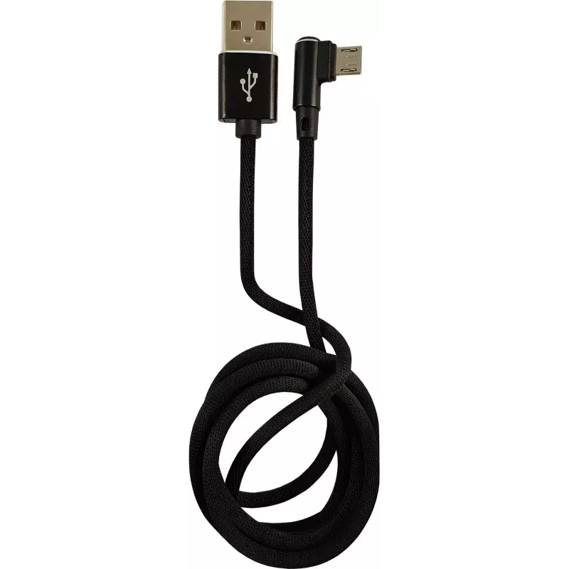 LC-POWER kabelis USB-Micro-1M-2 1m juodas, USB A į Micro-USB (LC-C-USB-MICRO-1M-2)