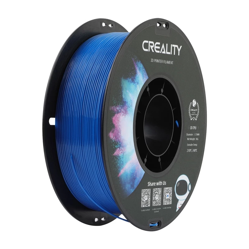 3D spausdinimo siūlas Creality TPU 1,75 mm mėlynas 1 kg (modelis 3301040039)