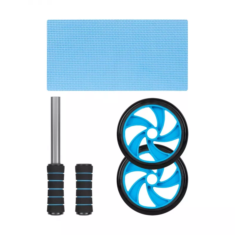 REBEL ACTIVE Dvigubas ratukas, pilvo pratimų volelis AB Wheel