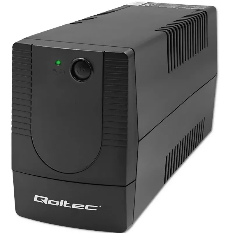 Qoltec 53772 nepertraukiamo maitinimo šaltinis (UPS) Line-Interactive 0,65 kVA 360 W 1 kintamosios srovės lizdas