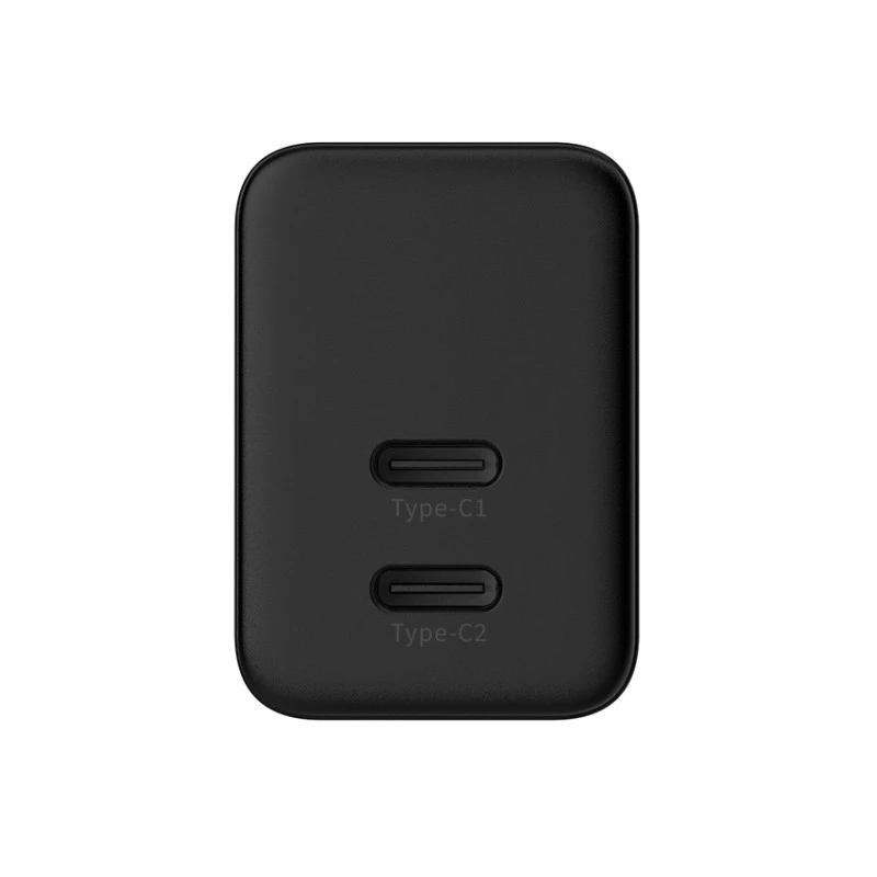 Crong sieninis pakrovėjas Ultra Compact GaN 35W PD 3.0 2x USB-C (juodas)