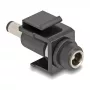 DeLOCK Keystone modulis DC 5,5 x 2,5 mm moteriškas į DC 5,5 x 2,1 mm vyriškas, juodas