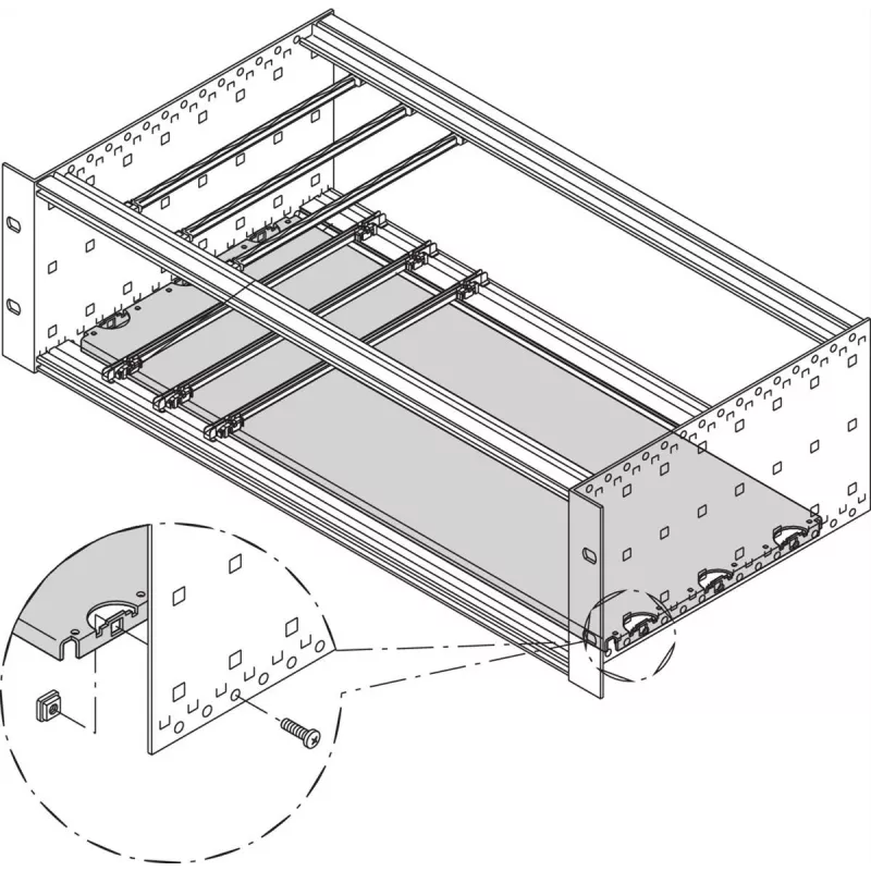 SCHROFF MONTAVIMO PLOKŠTĖ 160D 84HP - Stovo priedas (34562748)