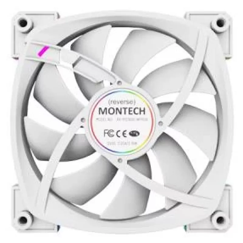 Montech RX120 PWM kompiuterio korpuso ventiliatorius 12 cm baltas 3 vnt.