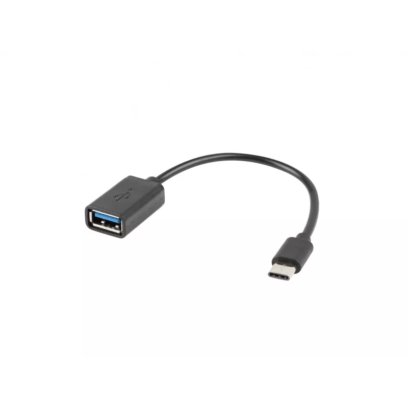 USB laidas Lanberg AD-OTG-UC-01 0,15 m USB 2.0 USB A USB C Juoda