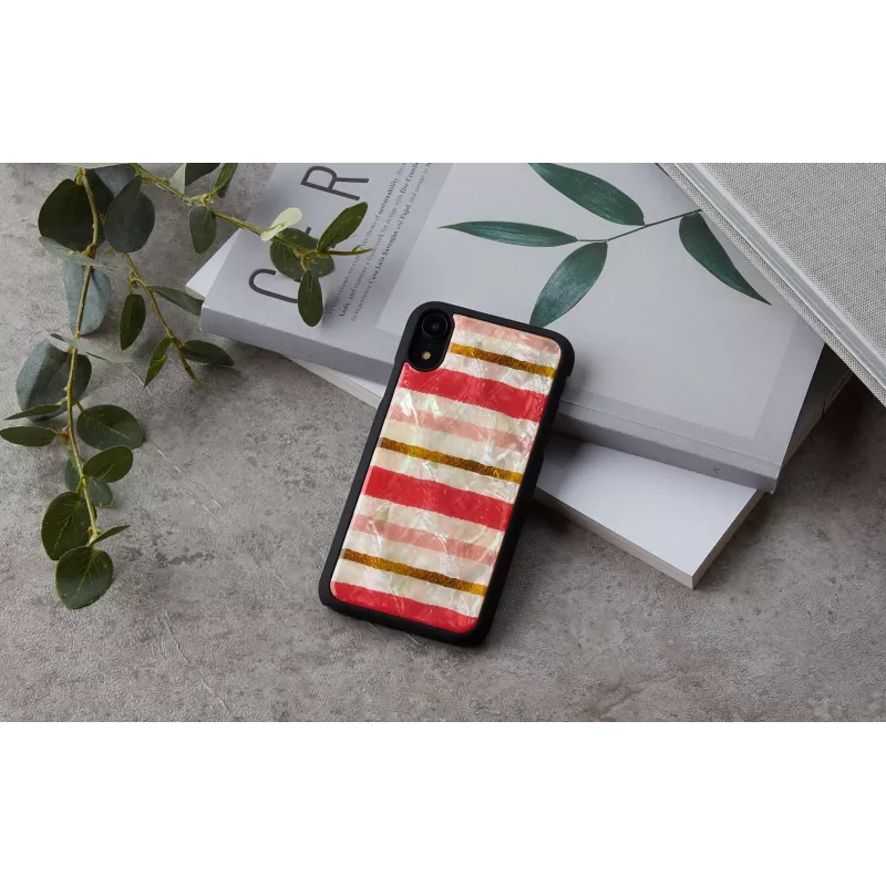 Išmaniojo telefono dėklas iKins, skirtas iPhone XR — trumpas „pyrago“ dizainas, juodas