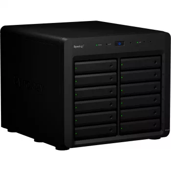 HDD/SSD korpusas Synology DX1222 12 diskų 192 TB juodas