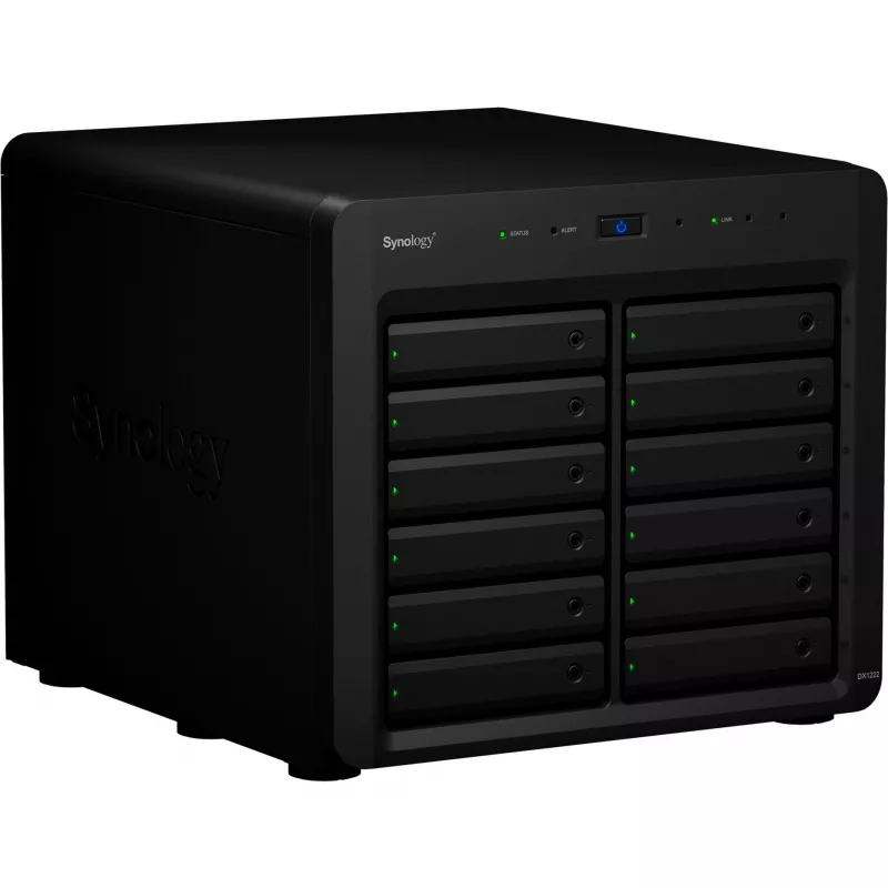 HDD/SSD korpusas Synology DX1222 12 diskų 192 TB juodas