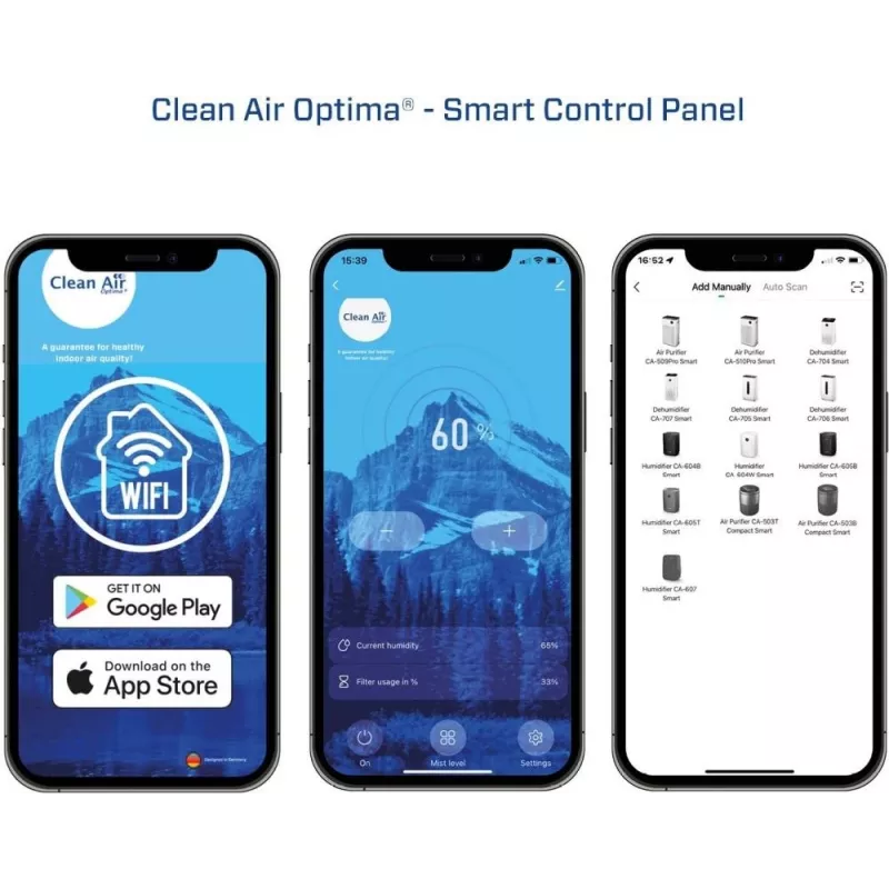 Drėkintuvas su JONIZATORIUMI / CA-607WSMART Clean Air Optima