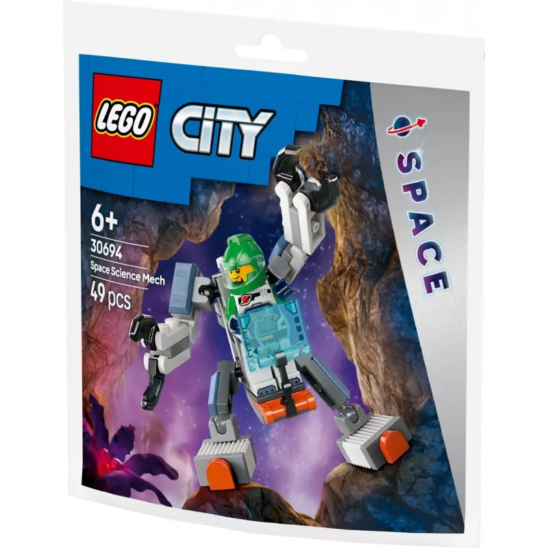 Konstruktorius LEGO City Kosmoso Tyrimo Mechas 30694 su judančiomis rankomis ir kojomis