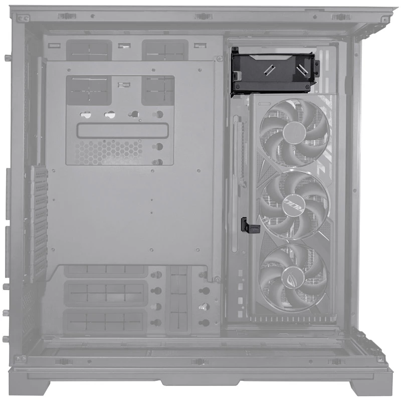 Lian Li O11DEXL-1X Upright GPU-Bracket - juodas - Konversijos rinkinys Lian Li O11DEXL-W - vertikaliam vaizdo plokštės montavimui - PCI lizdo dangtelio plokštė - be pridėtinio kabelio - 4 lizdams