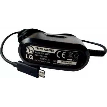LG įkroviklis STA-U33/U34/U35, 0,5A, Micro USB, juodas, OEM pakuotė (STA-U34)