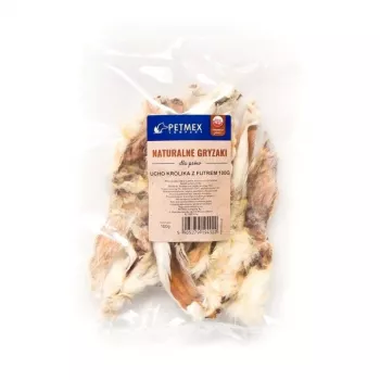 PETMEX šunų kramtukas Triušio ausis su kailiu 100 g