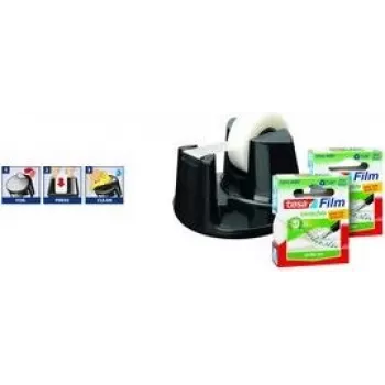 Juostos dozatorius Tesa Easy Cut Compact Sparpack — rankinis laikiklis lipniajai juostai su integruota pjovimo galvute