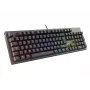 Mechaninė žaidimų klaviatūra genesis Thor 300 RGB — raudoni jungikliai, kompaktiškas išdėstymas