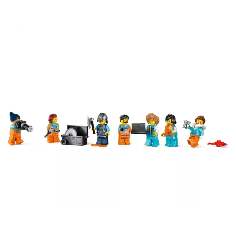 Konstravimo žaislas LEGO City Arkties tyrinėjimo laivas 60368 — 815 dalių, 7+ metų, yra 4 minifigūrėlės