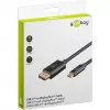 Goobay USB-C į DisplayPort kabelis - paauksuotos jungtys, Ultra HD raiška iki 4k @ 60Hz, C tipo Thunderbolt 3/4 į DP adapteris, suderinamas su