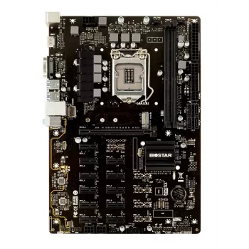 Pagrindinė plokštė BIOSTAR TB360-BTC PRO 2.0 ATX Intel B360, LGA 1151, 2x DIMM DDR4 iki 32GB, 11x PCIe x1 + 1x PCIe x16, M.2, SATA III, USB-A