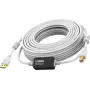 Vision White USB 2.0 kabelis 15 m USB A į USB B 0,48 Gbit/s