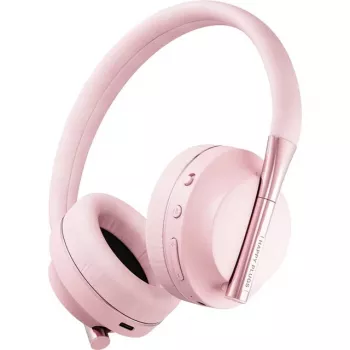 Happy Plugs PLAY ausinės laidinės ir belaidės ant galvos USB Type-C Bluetooth rožinės auksinės