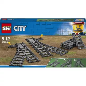 Konstravimo žaislų rinkinys LEGO City 60238 – geležinkelio iešmas ir priedai žaidimų komplektams