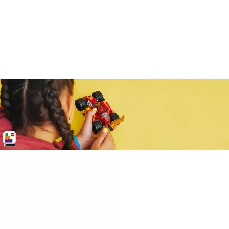 LEGO 71780 NINJAGO Kai’s Ninja Race Car EVO 2in1 lenktyninio automobilio žaislas, transformuojamas į visureigį, statybos rinkinys vaikams, berniukams ir mergaitėms nuo 6 metų, gimtadienio dovana