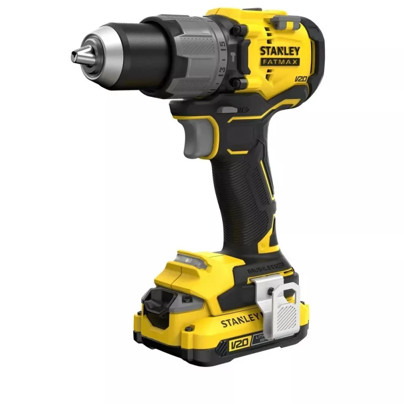 Belaidis gręžtuvas-suktuvas STANLEY FatMax V20 SFMCD726D2K 18V, 2x 2Ah ličio jonų, 80 Nm, 2 greičių, LED