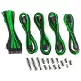 Laido ilginimo rinkinys CableMod CM-CAB-CKIT-N86KKLG-R — 8+6 kontaktų maitinimo ilgintuvai, juoda/žalia