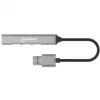 Manhattan USB-A 4 prievadų šakotuvas, 4x USB-A prievadai (1x 5 Gbps USB 3.2 Gen1 aka USB 3.0, 3 x 480 Mbps USB 2.0), maitinamas per USB (nereikia išorinio maitinimo šaltinio), aliuminis