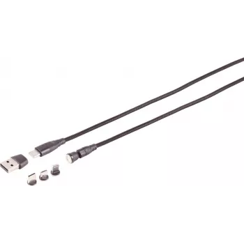 USB-C magnetinis laidas ShiverPeaks 14-19021 6in1 60W magnetinis kelių jungčių laidas