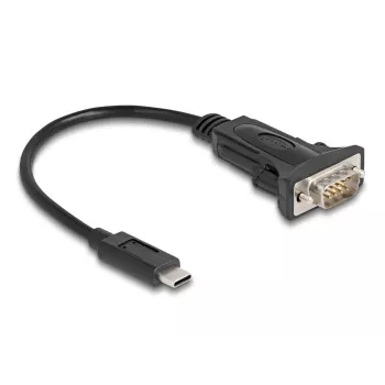 DeLOCK adapteris USB Type-C į RS-232 D-Sub 9 kontaktų kištukas 0,25 m