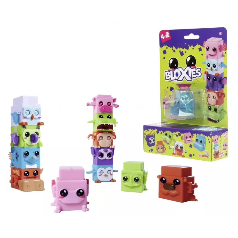 Žaidimų figūrėlės Simba-Dickie Bloxies Series 1 4-Pack asorti figūrėlės