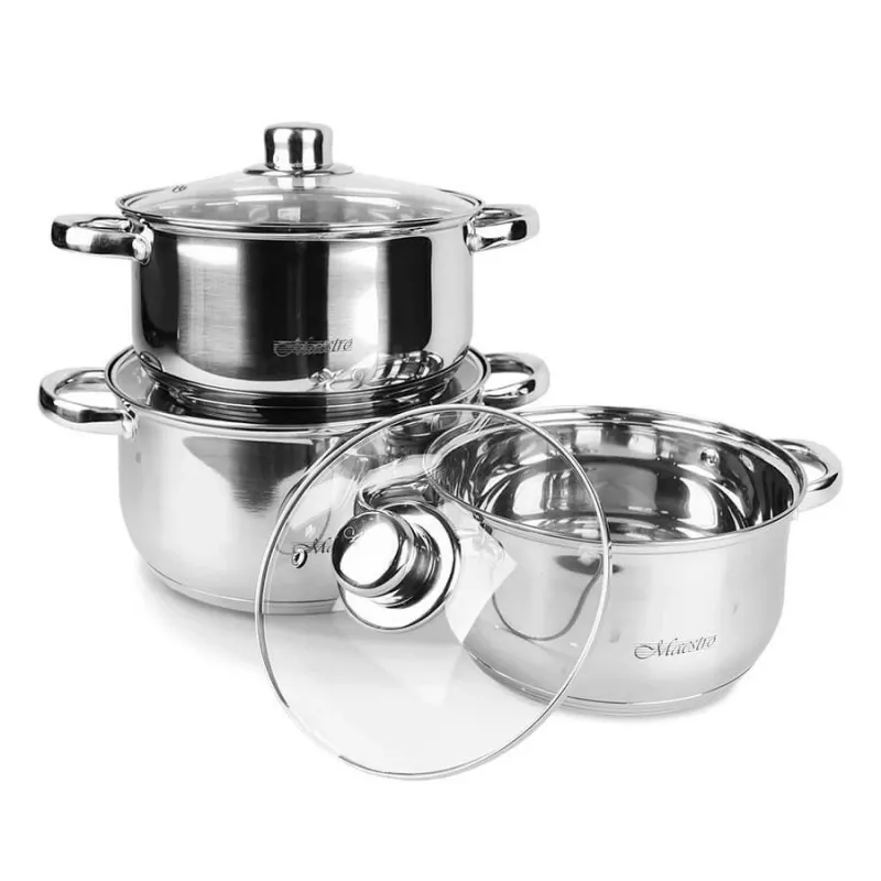 MAESTRO MR-2020-6M 6 dalių indų rinkinys, nerūdijantis plienas