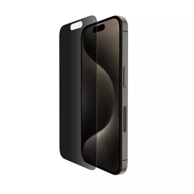 Privatumo ekrano apsauga Belkin OVA169HQ, skirta „iPhone 16 Pro“ – antibakterinė, atspari smūgiams