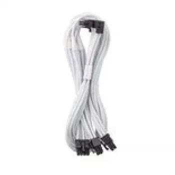 CableMod C-Series Pro jungiamasis laidas - Variantas B, 90°, 16 kontaktų į 3x8 kontaktų PCIe, baltas