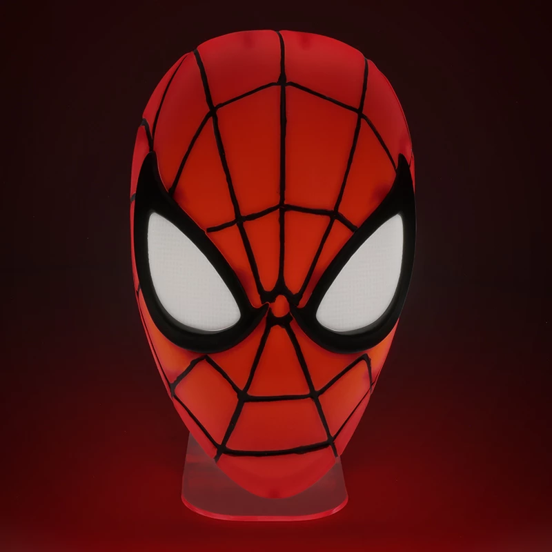 Stalinė lempa Paladone Spiderman Mask Light — teminio dizaino Žmogaus-voro kaukės lempa, maitinama per USB, LED, kompaktiška naktinė lempa