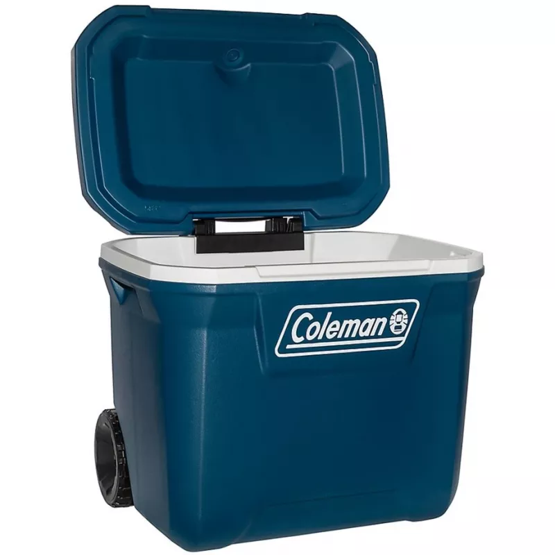 Coleman 50QT Xtreme Wheeled Cooler, mėlynas, plastikas, poliuretanas (PU), juoda, 47 l, 113 kg